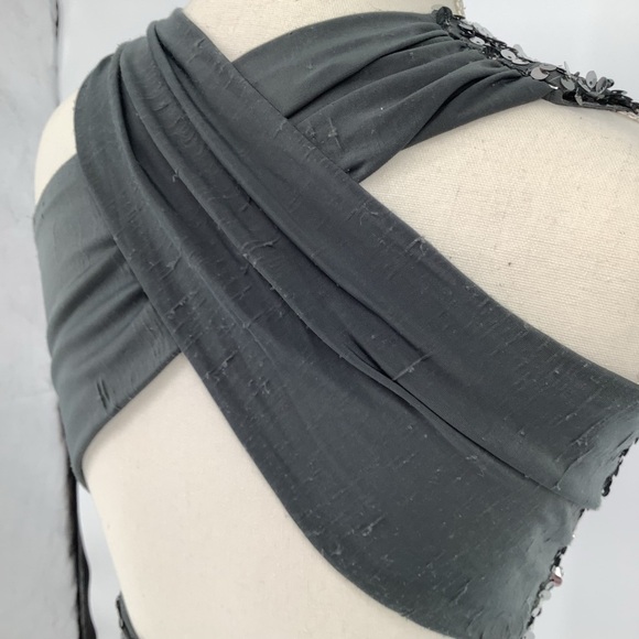 Silver Sequin Sleeveless Mini Dress - Picture 6 of 10